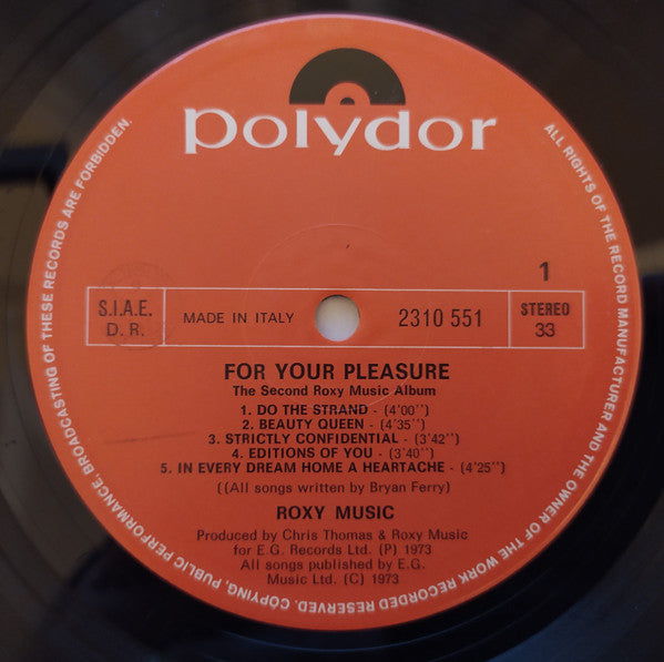 Roxy Music - For Your Pleasure