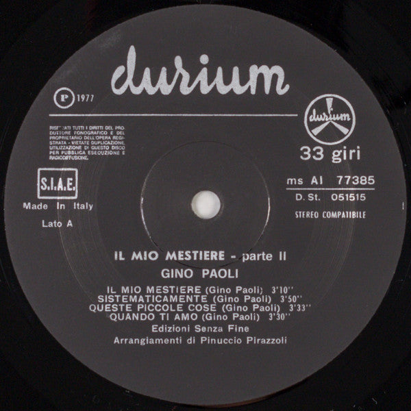 Gino Paoli - Il Mio Mestiere