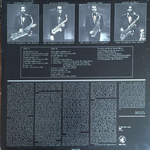 World Saxophone Quartet - W.S.Q.