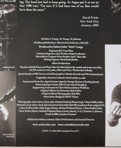AC/DC - Back In Black (nuovo)