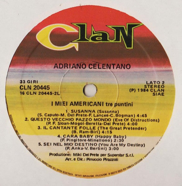 Adriano Celentano - I Miei Americani (Tre Puntini)