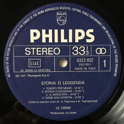 Le Orme - Storia O Leggenda