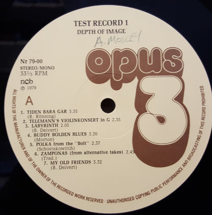 Various - Test Record 1 (Depth Of Image)