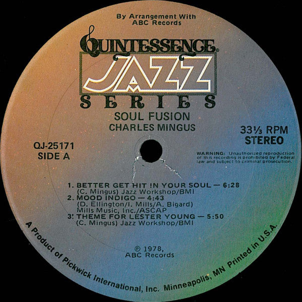 Charles Mingus - Soul Fusion