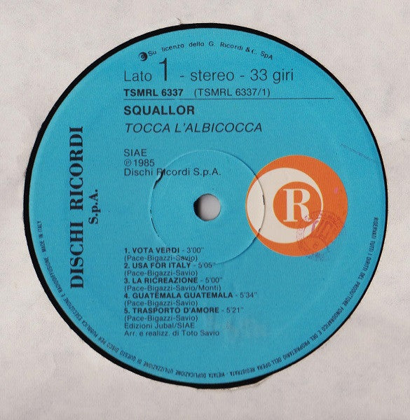 Squallor - Tocca L'Albicocca
