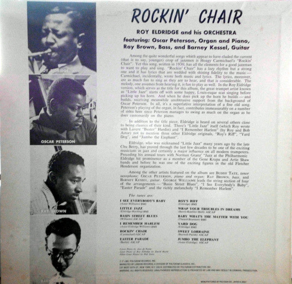 Roy Eldridge And His Orchestra - Rockin' Chair