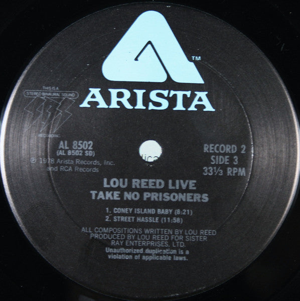 Lou Reed - Lou Reed Live - Take No Prisoners