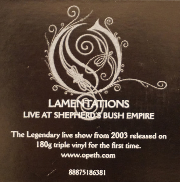 Opeth - Lamentations Live At Shepherd's Bush Empire - (nuovo)