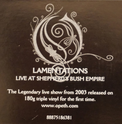 Opeth - Lamentations Live At Shepherd's Bush Empire - (nuovo)