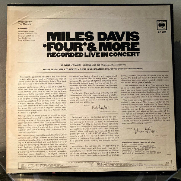 Miles Davis - 'Four' & More - Recorded Live In Concert