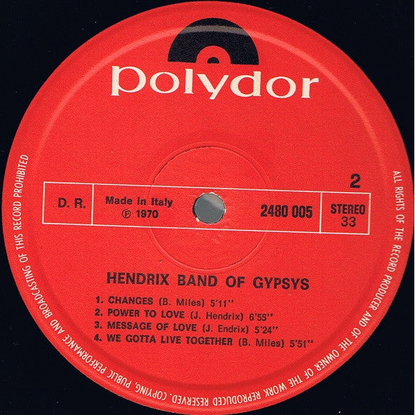 Jimi Hendrix - Band Of Gypsys