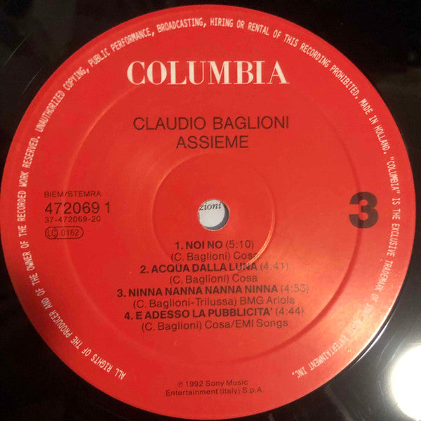 Claudio Baglioni - Assieme Oltre Il Concerto