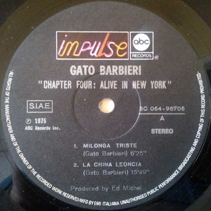 Gato Barbieri - Chapter Four: Alive In New York