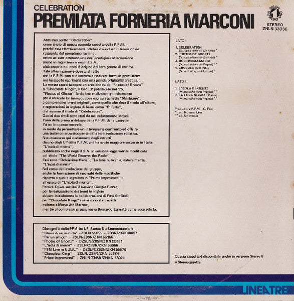 Premiata Forneria Marconi - Celebration