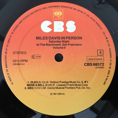 Miles Davis - In Person Friday And Saturday Nights At The Blackhawk, San Francisco