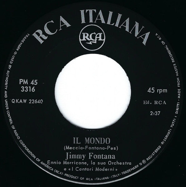 Jimmy Fontana - Il Mondo (7")