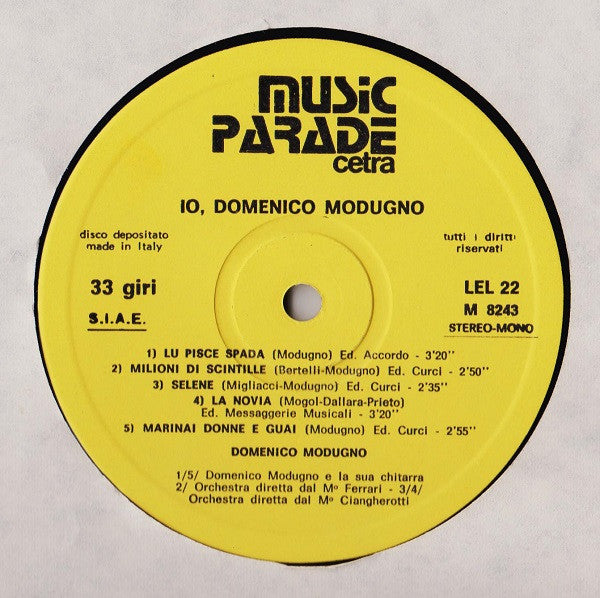 Domenico Modugno - Io, Domenico Modugno
