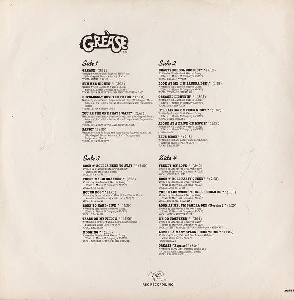Various - Grease (The Original Soundtrack From The Motion Picture)