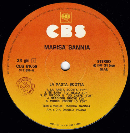 Marisa Sannia - La Pasta Scotta