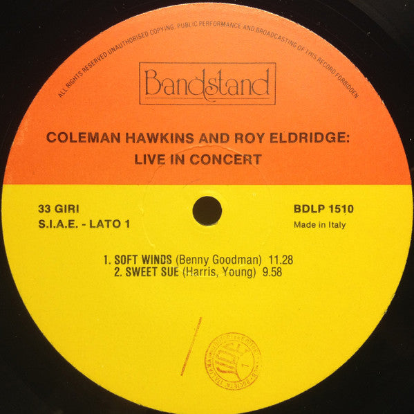 Coleman Hawkins - Live In Concert