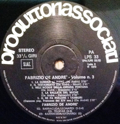 Fabrizio De André - Volume 3°