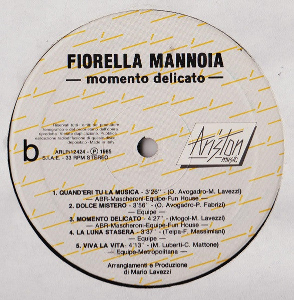 Fiorella Mannoia - Momento Delicato