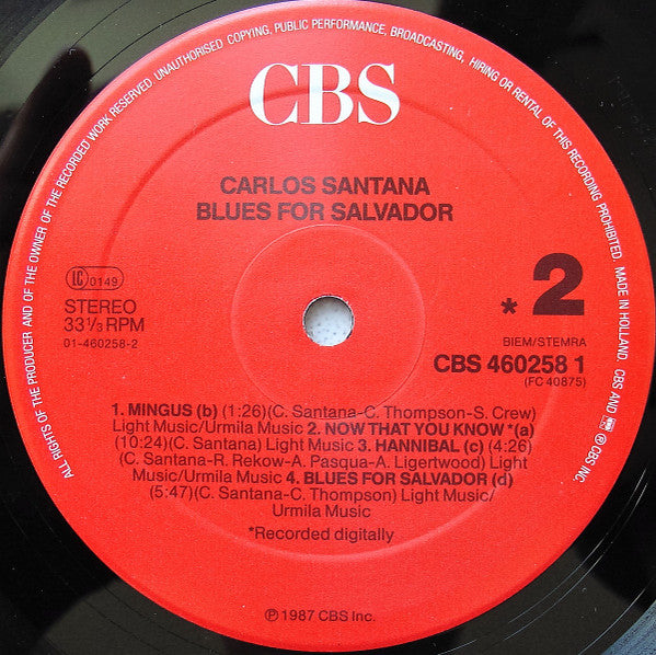 Carlos Santana - Blues For Salvador