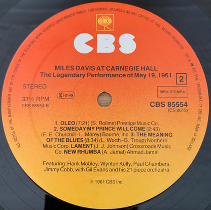 Miles Davis - Miles Davis At Carnegie Hall