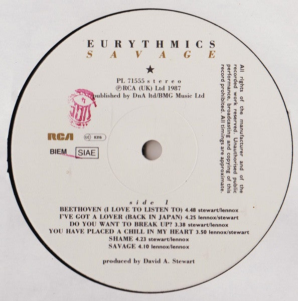 Eurythmics - Savage