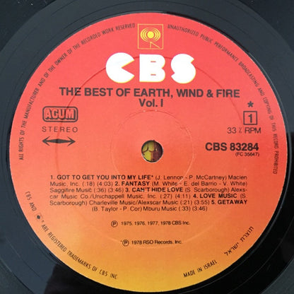 Earth, Wind & Fire - The Best Of Earth Wind & Fire Vol. I