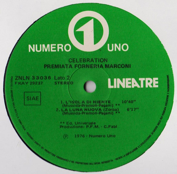 Premiata Forneria Marconi - Celebration