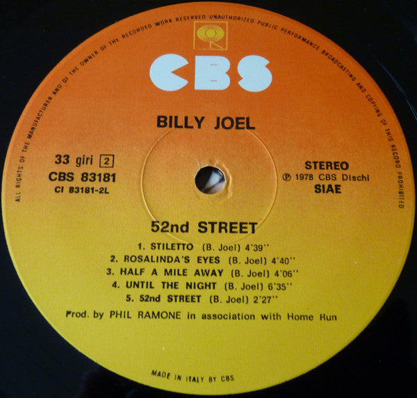 Billy Joel - 52nd Street