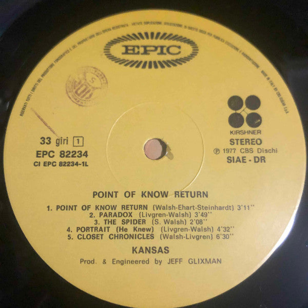 Kansas - Point Of Know Return