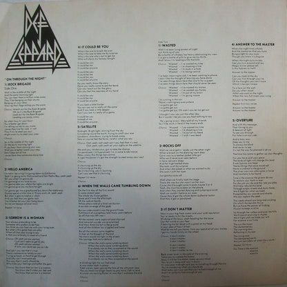 Def Leppard - On Through The Night