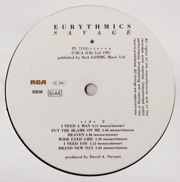 Eurythmics - Savage