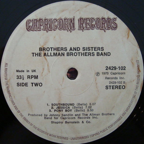 The Allman Brothers Band - Brothers And Sisters