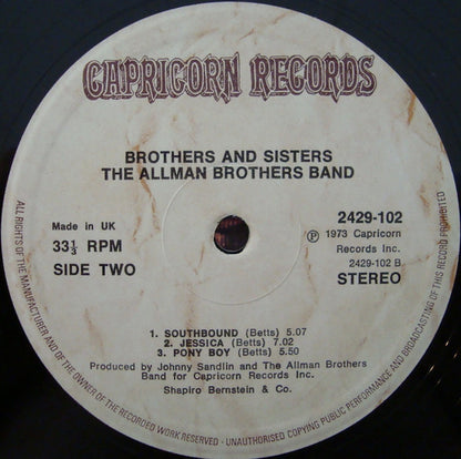 The Allman Brothers Band - Brothers And Sisters