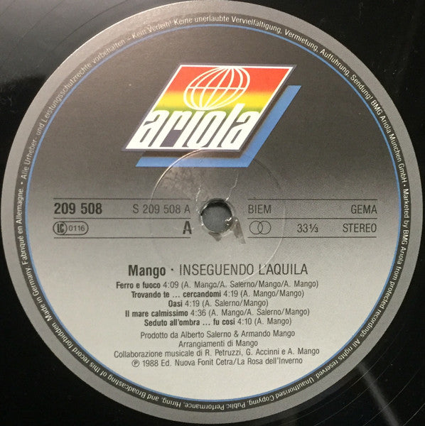 Mango - Inseguendo L'Aquila