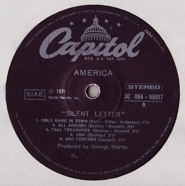 America - Silent Letter