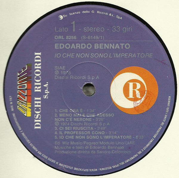 Edoardo Bennato - Io Che Non Sono L'Imperatore