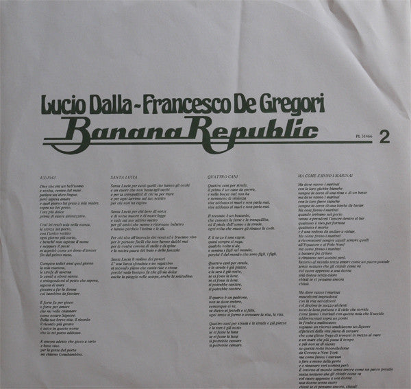 Lucio Dalla - Banana Republic