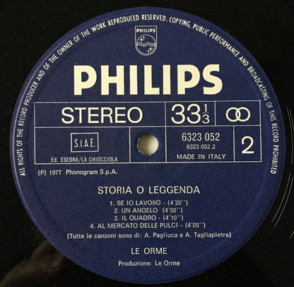 Le Orme - Storia O Leggenda