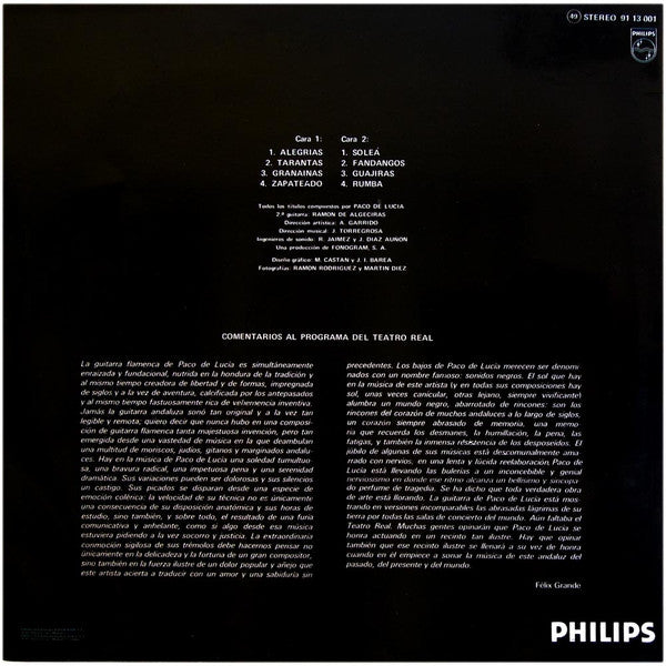 Paco De Lucía - En Vivo Desde El Teatro Real