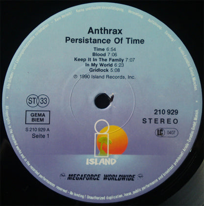 Anthrax - Persistence Of Time