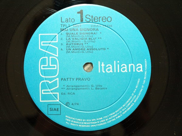 Patty Pravo - Mai Una Signora