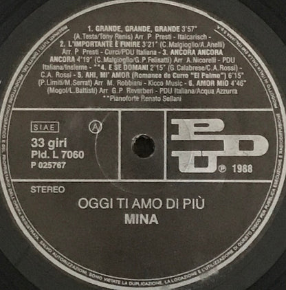 Mina - Oggi Ti Amo Di Più