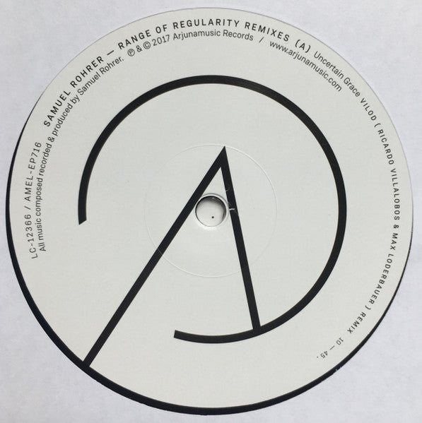 Samuel Rohrer - Range of Regularity Remixes (nuovo)