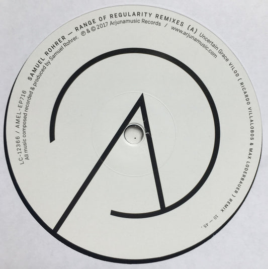 Samuel Rohrer - Range of Regularity Remixes (nuovo)