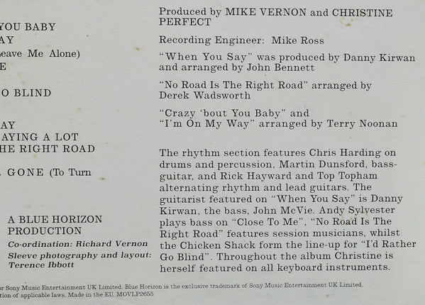 Christine Perfect - Christine Perfect (nuovo)