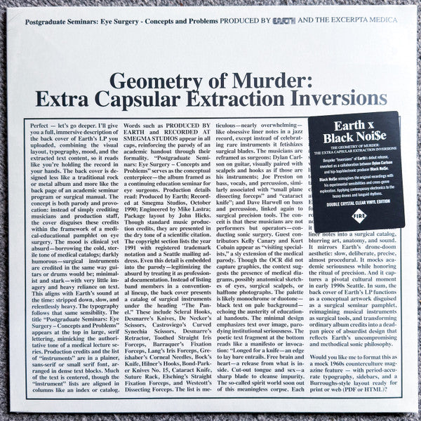 Earth - Geometry Of Murder: The Extra Capsular Extraction Inversions (nuovo)